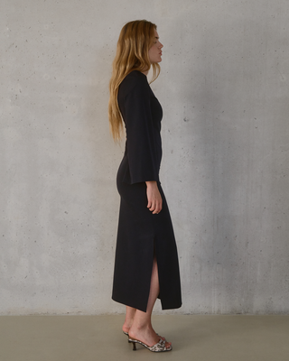 ASYMMETRIC MARIEKE DRESS NAVY BLUE