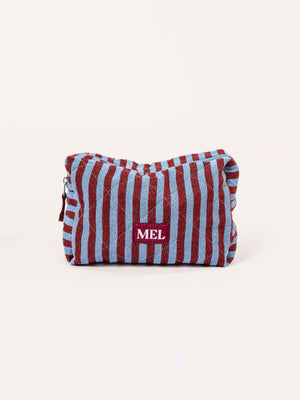 MEL STRIPED BEAUTY BAG