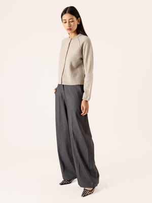 PINSTRIPE BOBBIE TROUSERS GREY