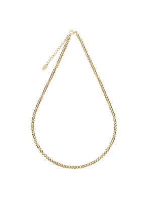 BEADED CHAIN 4MM NECKLACE GOLD