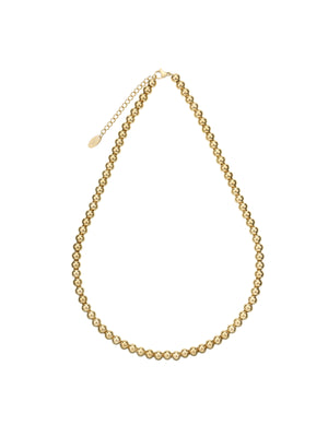 BEADED CHAIN 6MM NECKLACE GOLD