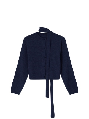 DOROTHY CARDIGAN NAVY BLUE + SCARF