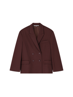 NOWEE DOUBLE BREASTED BLAZER BROWN
