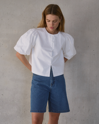 ODETTE BUTTONED BLOUSE ECRU