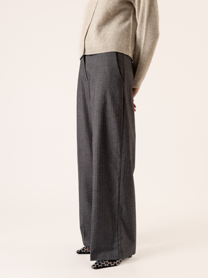 PINSTRIPE BOBBIE TROUSERS GREY