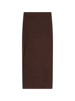 STRETCHY MAXI SKIRT BROWN