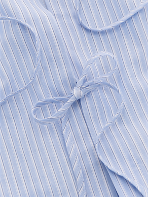 STRIPED BOW TIE SHIRT LIGHT BLUE