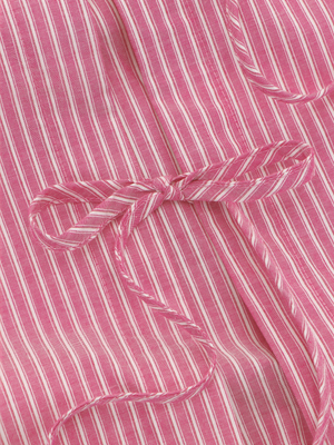 STRIPED BOW TIE SHIRT RED