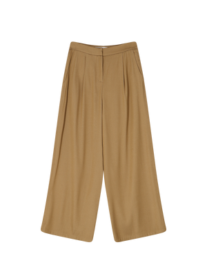 PLEATED FLOWY TROUSERS CAMEL