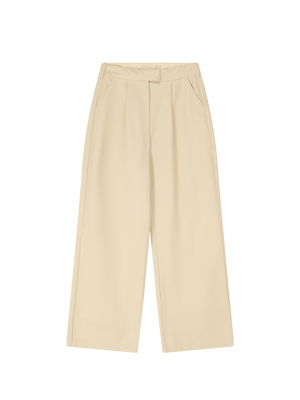 COTTON BARREL TROUSERS ECRU