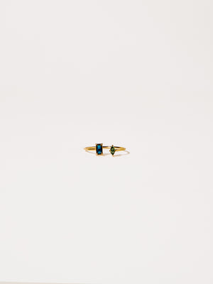 DUO RHINESTONES RING GOLD