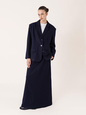 PINSTRIPE BLAZER NAVY