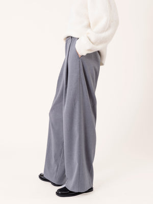 RELAXED PLEATED TROUSERS GREY