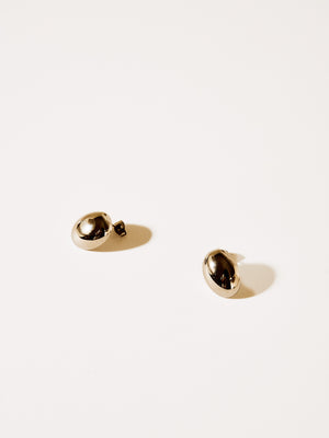 SMALL DOME EARRINGS SILVER