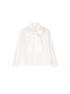BOW TIE BLOUSE WHITE – LEWIS & MELLY