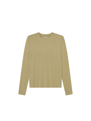 STRETCHY LONG SLEEVE T-SHIRT SAND