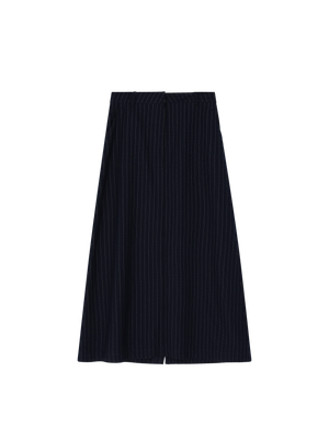 PINSTRIPE MAXI SKIRT NAVY