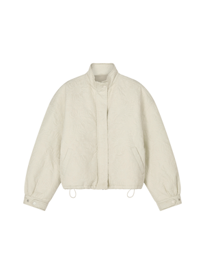 CROPPED JACQUARD JACKET IVORY