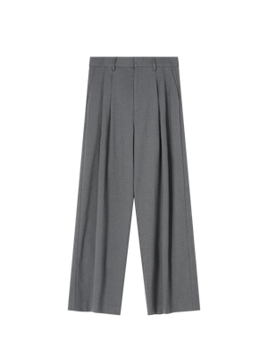 RELAXED PLEATED TROUSERS GREY