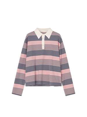 STRIPED POLO SHIRT PINK/BLUE