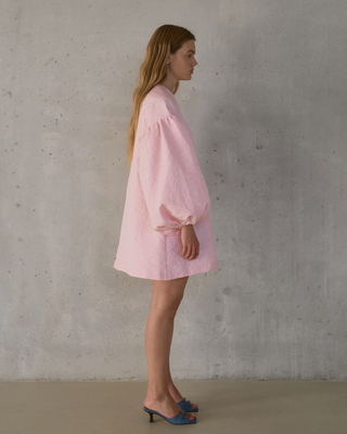 JULIA PUFF SLEEVE DRESS PINK