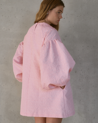 JULIA PUFF SLEEVE DRESS PINK